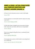 AMMO 64 EXAM 2 ACTUAL EXAM PAPER &NewLine;2026 COMPLETE QUESTIONS AND &NewLine;CORRECT ANSWERS GRADED A&plus; 