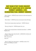 CSST EXAM STUDY GUIDE 2026&sol;2027 &NewLine;COMPLETE QUESTIONS WITH VERIFIED &NewLine;CORRECT ANSWERS &vert;&vert; 100&percnt; &NewLine;GUARANTEED PASS <NEWEST VERSION> 