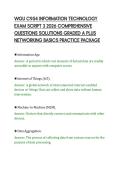 WGU C954 INFORMATION TECHNOLOGY&NewLine;EXAM SCRIPT 3 2026 COMPREHENSIVE&NewLine;QUESTIONS SOLUTIONS GRADED A PLUS&NewLine;NETWORKING BASICS PRACTICE PACKAGE&NewLine;
