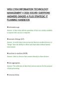 WGU C954 INFORMATION TECHNOLOGY&NewLine;MANAGEMENT 4 2026 SOLVED QUESTIONS&NewLine;ANSWERS GRADED A PLUS STRATEGIC IT&NewLine;PLANNING HANDBOOK&NewLine;