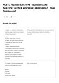 HCS-D Practice EXAM &num;5 &vert; Questions and&NewLine;Answers &vert; Verified Solutions &vert; 2026 Edition &vert; Pass&NewLine;Guaranteed