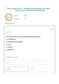 Pharmacology Exam 1 - Multiple Choice Questions with 100&percnt; Verified Answers COMPLETE UPDATED&excl;&excl;&excl;&period;