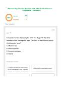 Pharmacology Practice Questions with 100&percnt; Verified Answers COMPLETE UPDATED&excl;&excl;&excl;&period;