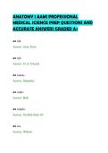 ANATOMY 1 AAMI PROFESSIONAL &NewLine;MEDICAL SCIENCE PREP QUESTIONS AND &NewLine;ACCURATE ANSWERS GRADED A&plus;
