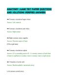 ANATOMY 1 AAMI TEST PAPER QUESTIONS &NewLine;AND SOLUTIONS VERIFIED ANSWERS