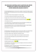 NSG 3500 EXAM 3-MATERNAL HEALTH &vert;QUESTIONS AND VERIFIED ANSWERS WITH COMPLETE SOLUTIONS&vert;PASS ON FIRST ATTEMPT&vert;BRAND NEW 2026&sol;2027 UPDATE&excl;&excl;&excl;&excl;&excl;