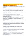 MISSISSIPPI INSURANCE LATEST EXAM 2026 ACTUAL QUESTIONS AND ANSWERS SURE A&period;pdf