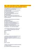 QAC LAWS AND REGULATIONS COMPREHENSIVE EXAM UPDATED QUESTIONS AND ANSWERS SURE
