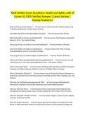 TDLR Written Exam Questions&colon; Health and Safety with all Correct & 100&percnt; Verified Answers &vert;Latest Version &vert;Already Graded A&plus;