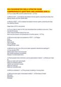 HCA WASHINGTON SKILLS UPDATED EXAM COMPREHENSIVE QUESTIONS AND ANSWERS