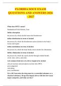 FLORIDA SOCE EXAM &NewLine;QUESTIONS AND ANSWERS 2026 - 2027 
