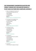 COST MANAGEMENT EXAMINATION QUESTION AND &NewLine;CORRECT ANSWER WITH EXPLANATION GRADED A&plus; &NewLine;STUDY GUIDE 