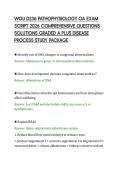WGU D236 PATHOPHYSIOLOGY OA EXAM&NewLine;SCRIPT 2026 COMPREHENSIVE QUESTIONS&NewLine;SOLUTIONS GRADED A PLUS DISEASE&NewLine;PROCESS STUDY PACKAGE