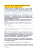 TEXAS REAL ESTATE UPDATED EVALUATION EXAM QUESTIONS AND ANSWERS SURE A&period;pdf