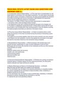 TEXAS REAL ESTATE LATEST EXAM 2026 QUESTIONS AND ANSWERS SURE A&period;pdf