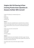 Virginia &lpar;VA&rpar; FLR Flooring & Floor&NewLine;Covering Practice Exam &lpar;Questions &&NewLine;Answers&rpar; Verified 100&percnt; Correct&excl;&excl;