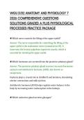 WGU D312 ANATOMY AND PHYSIOLOGY 7&NewLine;2026 COMPREHENSIVE QUESTIONS&NewLine;SOLUTIONS GRADED A PLUS PHYSIOLOGICAL&NewLine;PROCESSES PRACTICE PACKAGE