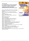 TEST BANK FOR&NewLine;LEADERSHIP ROLES AND MANAGEMENT FUNCTIONS IN NURSING 10TH EDITION MARQUIS HUSTON TEST BANK&NewLine;