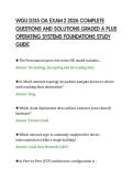 WGU D315 OA EXAM 2 2026 COMPLETE&NewLine;QUESTIONS AND SOLUTIONS GRADED A PLUS&NewLine;OPERATING SYSTEMS FOUNDATIONS STUDY&NewLine;GUIDE&NewLine;