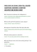 WGU D315 OA EXAM 2 2026 FULL SOLVED&NewLine;QUESTIONS ANSWERS COMPUTER&NewLine;ARCHITECTURE REVIEW SHEET