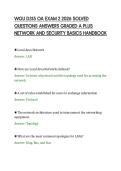 WGU D315 OA EXAM 2 2026 SOLVED&NewLine;QUESTIONS ANSWERS GRADED A PLUS&NewLine;NETWORK AND SECURITY BASICS HANDBOOK