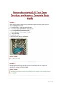 Portage Learning A&P I Final Exam Questions and Answers Complete Study Guide&period;