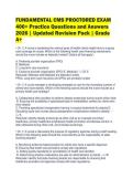 FUNDAMENTAL CMS PROCTORED EXAM&NewLine;400&plus; Practice Questions and Answers&NewLine;2026 &vert; Updated Revision Pack &vert; Grade&NewLine;A&plus;
