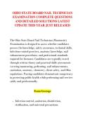 OHIO STATE BOARD NAIL TECHNICIAN &NewLine;EXAMINATION COMPLETE QUESTIONS &NewLine;AND DETAILED SOLUTIONS LATEST &NewLine;UPDATE THIS YEAR JUST RELEASED 