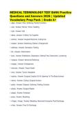MEDICAL TERMINOLOGY TEST BANK Question&NewLine;and Answer 2026 &vert; Complete Study Guide &vert; A&plus;&NewLine;Verified