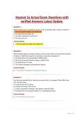 Hazmat 5a Actual Exam Questions with verified Answers Latest Update 