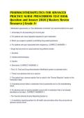 PHARMACOTHERAPEUTICS FOR ADVANCED&NewLine;PRACTICE NURSE PRESCRIBERS TEST BANK&NewLine;Question and Answer 2026 &vert; Mastery Review&NewLine;Resource &vert; Grade A&plus;