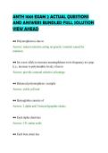 ANTH 1001 EXAM 2 ACTUAL QUESTIONS &NewLine;AND ANSWERS BUNDLED FULL SOLUTION &NewLine;VIEW AHEAD