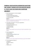 CRIMINAL INVESTIGATION EXAMINATION QUESTIONS &NewLine;AND CORRECT ANSWER WITH EXPLANATION GRADED &NewLine;A&plus; STUDY GUIDE 