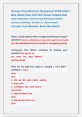 Genesys Cloud Workforce Management EXAM &lpar;2026&rpar; &vert;&vert; &NewLine;Most Recent Exam 2026-2027 Actual Complete Real &NewLine;Exam Questions And Correct Answers &lpar;Verified &NewLine;Answers&rpar; Already  Graded A&plus; &vert; Guaranteed                &NewLine;Success&excl;&excl; Just Released &vert; Brand New Exam&excl;&excl;