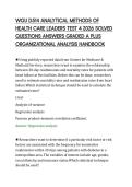 WGU D514 ANALYTICAL METHODS OF&NewLine;HEALTH CARE LEADERS TEST 4 2026 SOLVED&NewLine;QUESTIONS ANSWERS GRADED A PLUS&NewLine;ORGANIZATIONAL ANALYSIS HANDBOOK&NewLine;