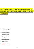 AESC 2050 - Final Exam Questions with Correct&NewLine;Answers &lpar;100&percnt; Verified&rpar; Latest Update 2026&sol;2027&NewLine;&vert; Graded A&plus;