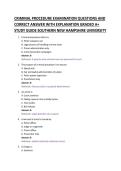 CRIMINAL PROCEDURE EXAMINATION QUESTIONS AND &NewLine;CORRECT ANSWER WITH EXPLANATION GRADED A&plus; &NewLine;STUDY GUIDE