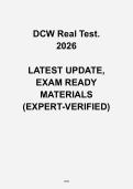DCW Real Test 2026 Latest Exam Questions & Answers &vert; Direct Care Worker Study Guide
