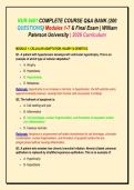 NUR 5461 COMPLETE COURSE Q&A BANK &lpar;200 &NewLine;QUESTIONS&rpar; Modules 1-7 & Final Exam &vert; William &NewLine;Paterson University &vert; 2026 Curriculu