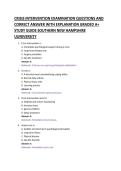 CRISIS INTERVENTION EXAMINATION QUESTIONS AND &NewLine;CORRECT ANSWER WITH EXPLANATION GRADED A&plus; &NewLine;STUDY GUIDE