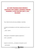 ALF CORE TRAINING EXAM VERSION 1 &NewLine;QUESTIONS AND CORRECT ANSWERS &lpar;VERIFIED &NewLine;ANSWERS&rpar; &vert; LATEST EDITION &lpar;2027&rpar; &vert; JUST &NewLine;RELEASED&excl;