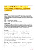 CFA 2026 Mock Exam A Session 1 &vert; Complete Set of Questions&comma; Answers & Rationales
