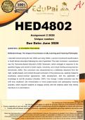 HED4802 Assignment 2 &lpar;COMPLETE ANSWERS&rpar; 2026 - DUE 22 June 2026