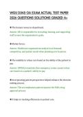 WGU D545 OA EXAM ACTUAL TEST PAPER&NewLine;2026 QUESTIONS SOLUTIONS GRADED A&plus;