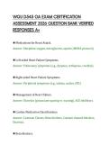 WGU D545 OA EXAM CERTIFICATION&NewLine;ASSESSMENT 2026 QUESTION BANK VERIFIED&NewLine;RESPONSES A&plus;
