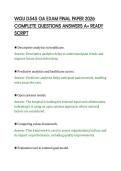 WGU D545 OA EXAM FINAL PAPER 2026&NewLine;COMPLETE QUESTIONS ANSWERS A&plus; READY&NewLine;SCRIPT&NewLine;