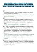 FNDH 400 ACTUAL EXAM PAPER 2026&NewLine;QUESTIONS WITH ANSWERS GRADED A&plus;