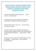 Texas Class C Surface Water Exam 2026 &ndash; Fully Solved Review & Answers&NewLine;&NewLine;