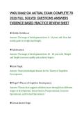 WGU D662 OA ACTUAL EXAM COMPLETE 70&NewLine;2026 FULL SOLVED QUESTIONS ANSWERS&NewLine;EVIDENCE BASED PRACTICE REVIEW SHEET
