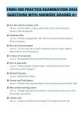 FNDH 400 PRACTICE EXAMINATION 2026&NewLine;QUESTIONS WITH ANSWERS GRADED A&plus;